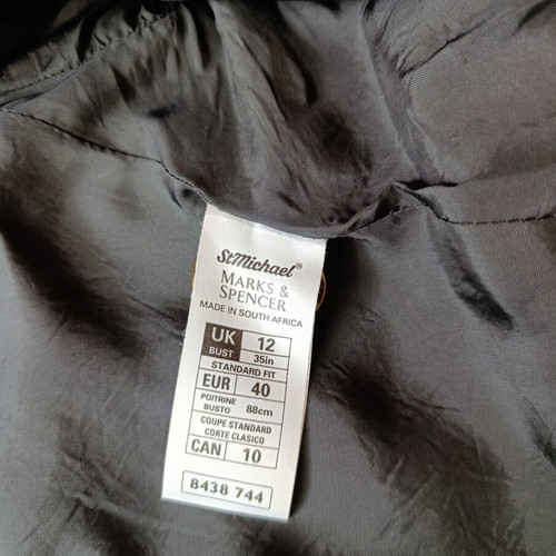 Vintage wool blazer Marks & Spencer like new, size 40 UK 12, brown and red