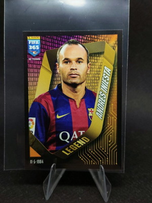 Συλλεκτικό αυτοκόλλητο Andres Iniesta Panini FIFA 365 10 Years σαν καινούργιο