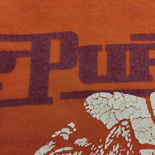 Deep Purple t shirt used, XL, orange