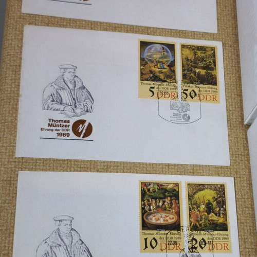 Set of 3 Thomas Müntzer DDR 1989 collectible covers like new