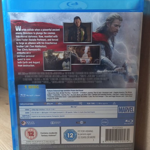 Thor: The Dark World Blu-ray with English subtitles