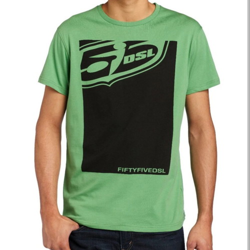 Diesel 55DSL Big Logo Vintage T-shirt size M like new green