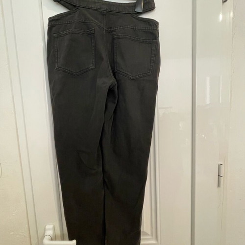 Pink Woman Cut out Mom Fit jeans used, size 36, black