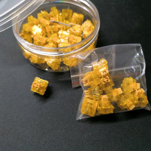 Ajazz Sunrise yellow linear switches like new, set of 38 pieces