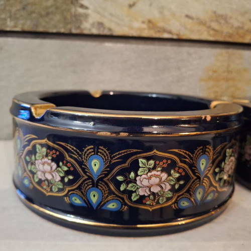 IL VERROCCHIO Florence porcelain ashtrays set of 2 like new