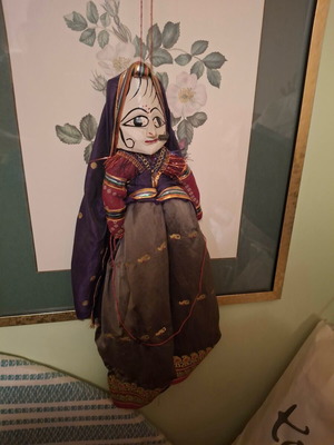 Handmade dolls from India, pair