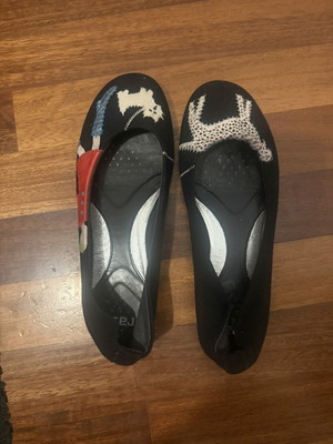 Ras handmade Spanish ballerinas size 41, black multicolor