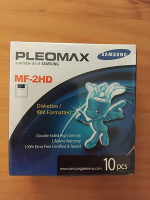 Pleomax Samsung MF-2HD 3.5-inch floppy disks, pack of 10