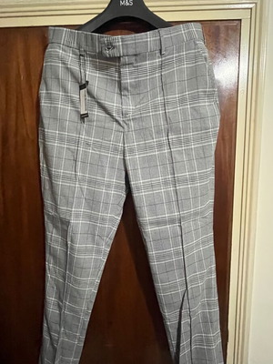 Suit pant grey checked