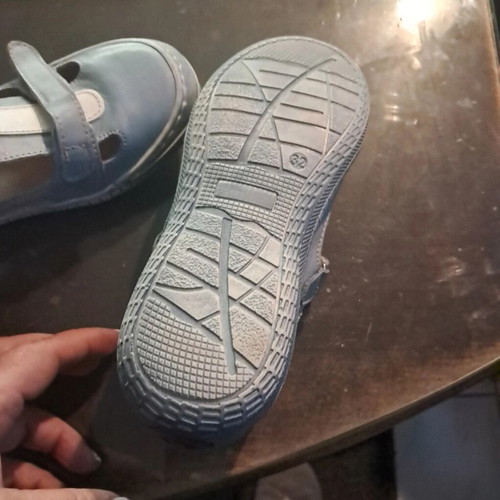 Leather Anatomical Sandals Size 32 New, White and Turquoise