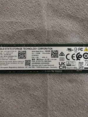 SSSTC Kioxia CL1 512GB NVMe M.2 SSD PCIe Gen3 x4