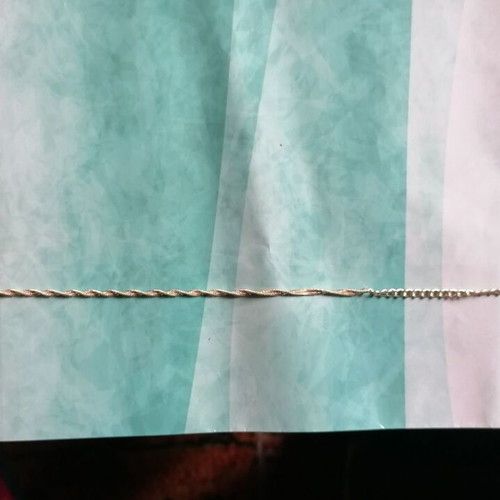 Silver 925 DNA twisted chain anklet new