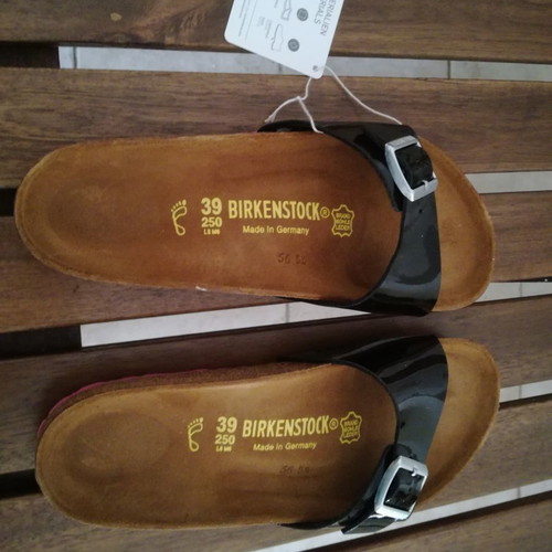 Birkenstock Madrit sandals new, size 39 EU, black patent leather