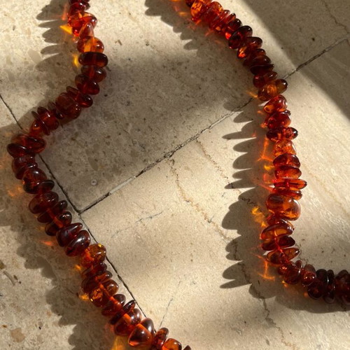 Amber Baltic necklace 32cm like new, authentic from Russia
