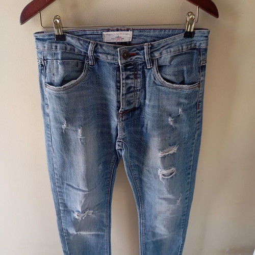Ανδρικό παντελόνι τζιν Denim, μέγεθος W32, γκρι