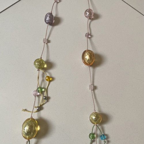 Accessorize long necklace new, colorful pastel shades, 60cm