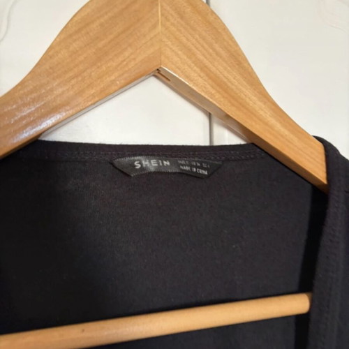 Shein black top like new with laces