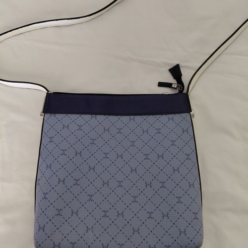 Caprice crossbody bag, blue and white