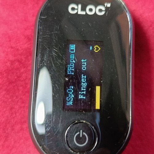Pulse Oximeter Finger Used, Black with LED Display