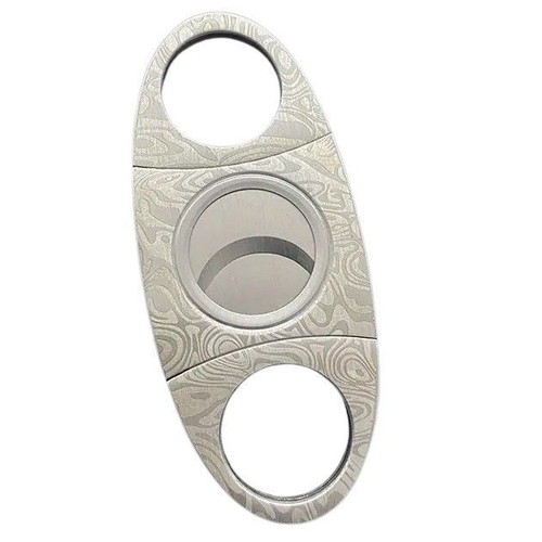 Luxury double cigar cutter made of stainless steel with design