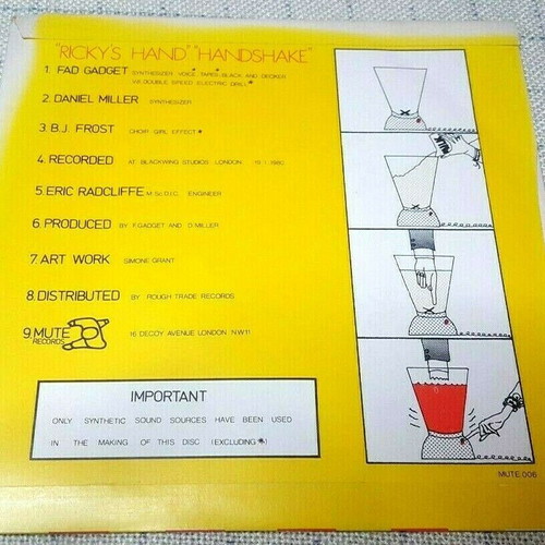 Fad Gadget Ricky's Hand / Handshake 7' used, electronic