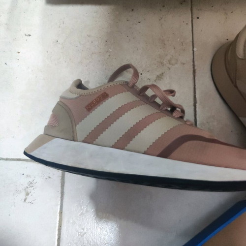 Adidas sneakers size 38 used, beige and pink