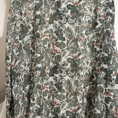 Vassia Kostara Boho shirt new, green with paisley print