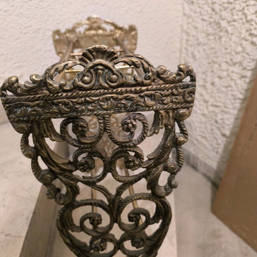 Brass coat rack and umbrella stand set used, vintage