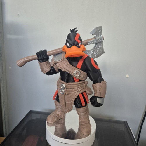 Daffy Duck x Kratos God of War 3D Print figure like new