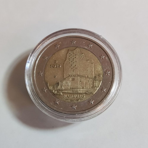 Commemorative 2 euro Germany 2023 Hamburg used, Elbphilharmonie