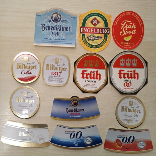 German brewery labels new, pack of 26, No21