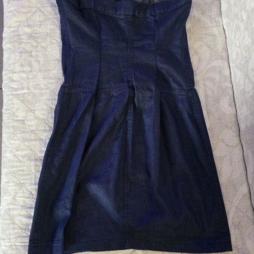 Strapless denim dress dark blue, like new, Paranoia