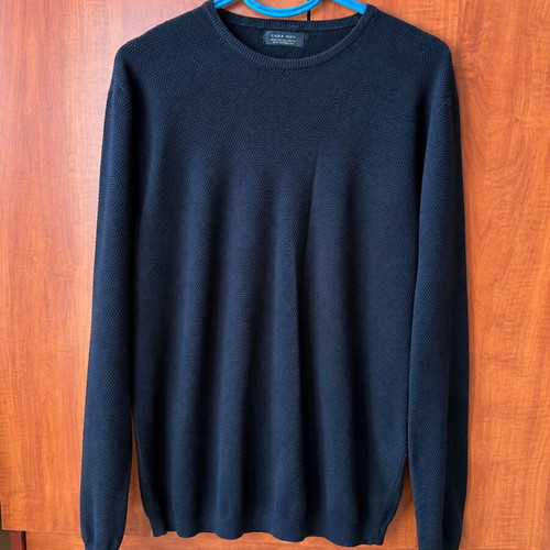 Zara Man XL knitted sweater, black