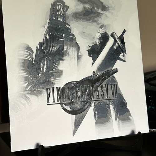 3d embossed image Final Fantasy VII new, 22.5x22.5 cm