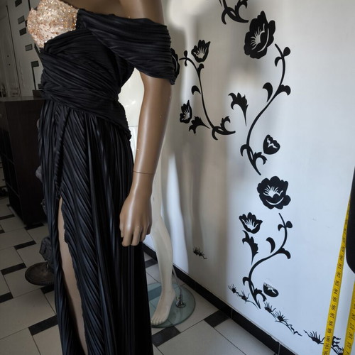Luxury maxi dress new by Niki Nikolaidou, black, medium