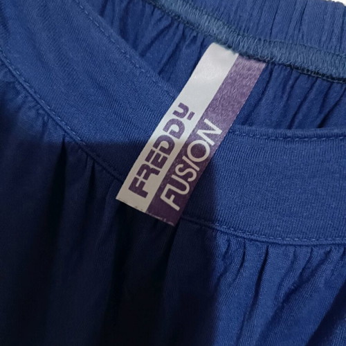 Freddy blue blouse with adjustable straps in loose fit, like new