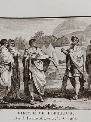 Χαλκογραφία Fierté de Popillius, ιστορική σκηνή 1790