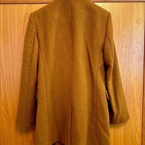 Marks & Spencer wool coat used, tan, size small