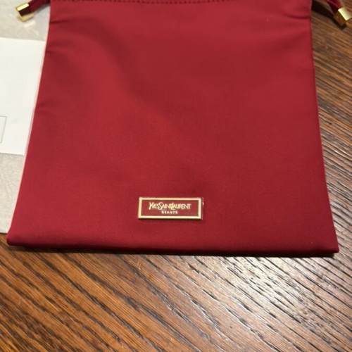 YSL toiletry bag new, fabric, burgundy 18x19cm