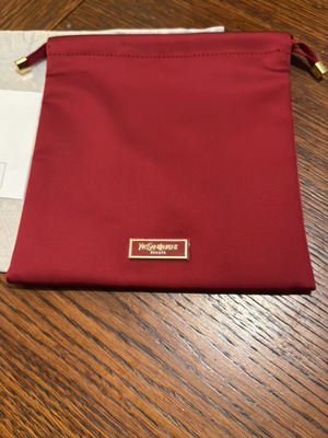 YSL toiletry bag new, fabric, burgundy 18x19cm