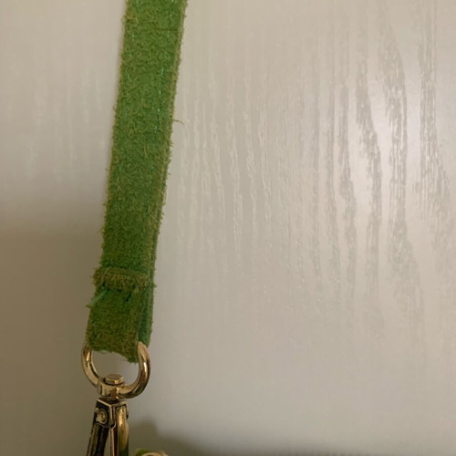 Green crossbody bag with fringes Haralas like new