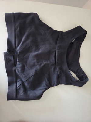 Adidas sports bra used, dark gray, size S, front clasp