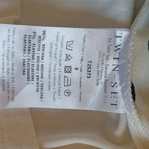 Twinset women's blouse like new, size S, black and white