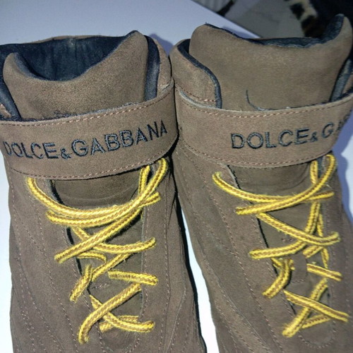 Dolce & Gabbana Men's Ankle Boots Size 45 Brown Suede Like New
