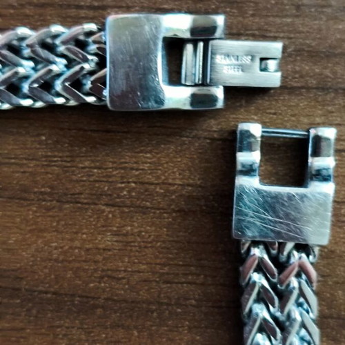 Aztorin stainless steel bracelet used, length 20 cm, width 0.9 cm
