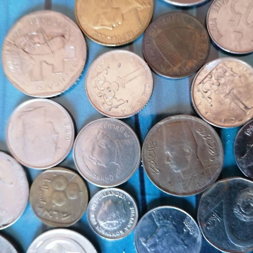 Coins used, set of 55 from various countries