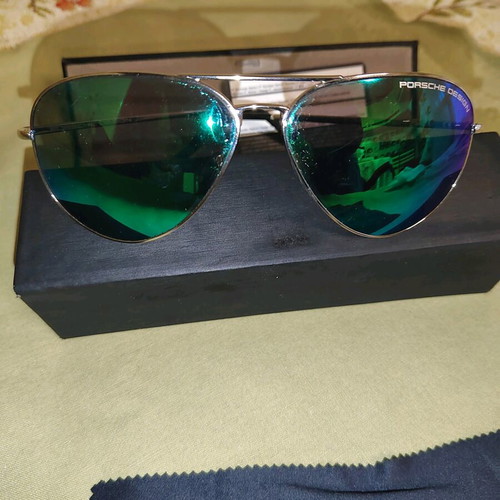 Porsche Design sunglasses used, silver color