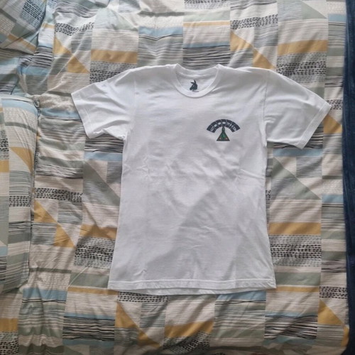 Goodbie T-shirt with back design, like new, size medium, white