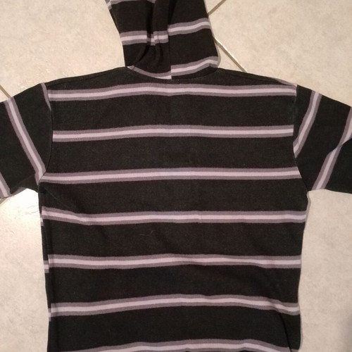 Two men's sweaters used, Range cotton striped and Block jeans fleece