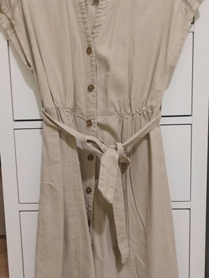 Only linen dress beige like new, size S